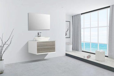 Eviva Santa Monica 30″ Wall Mount Bathroom Vanity w/ Solid Surface Sink Vanity Eviva